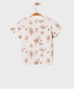 Tee-shirt manches courtes à motifs palmiers bébé garçon